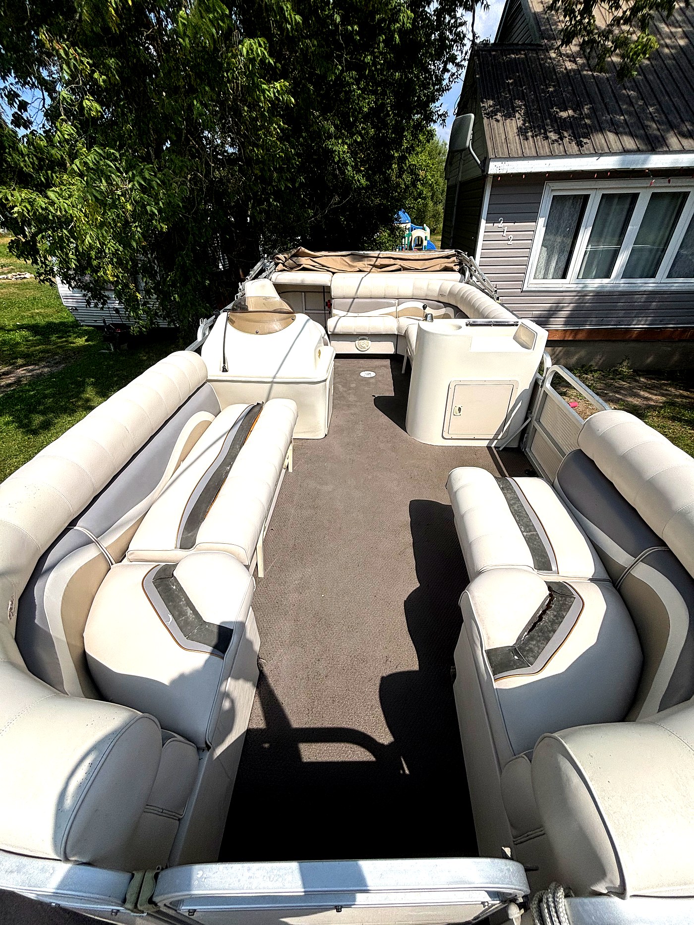 After pontoon boat detailing North Bay — Shine & Shine